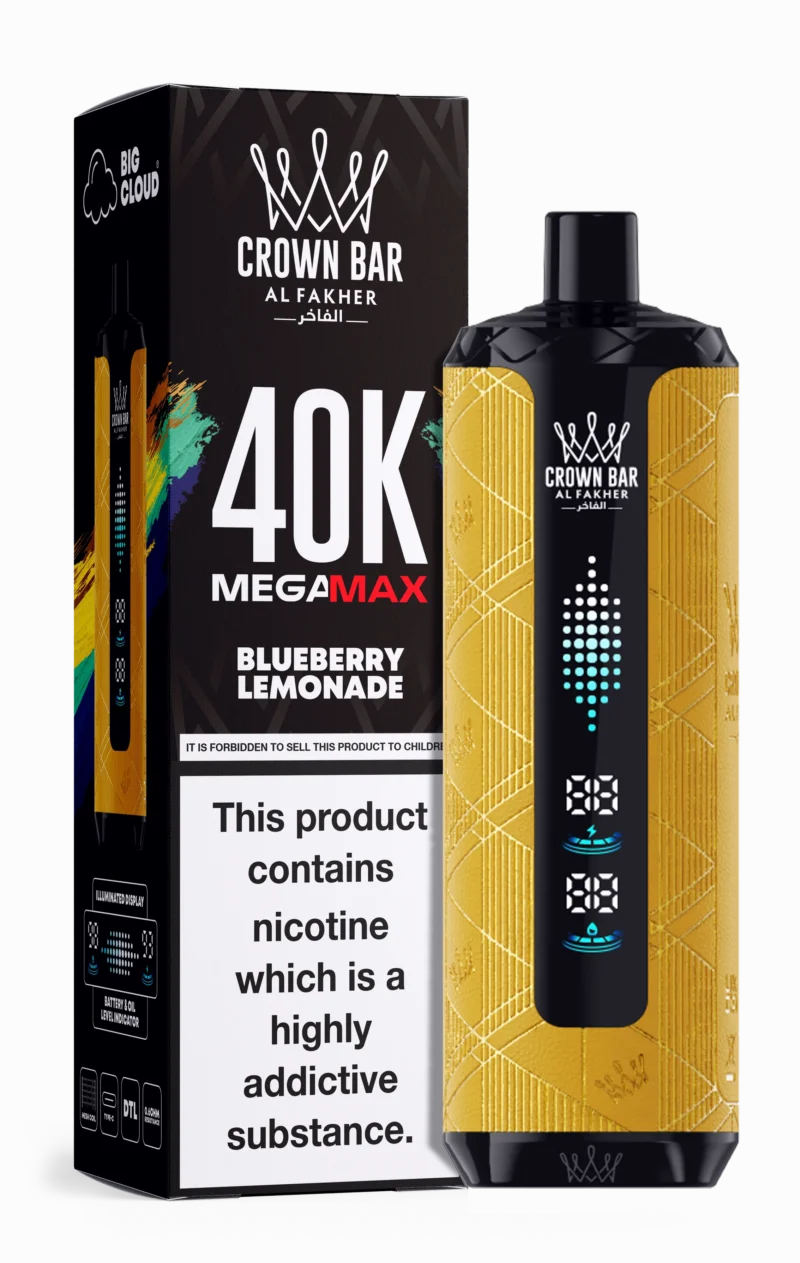Al Fakher Mega Max 40000 Puffs Einweg Vape Blueberry Lemonade Disposable Device