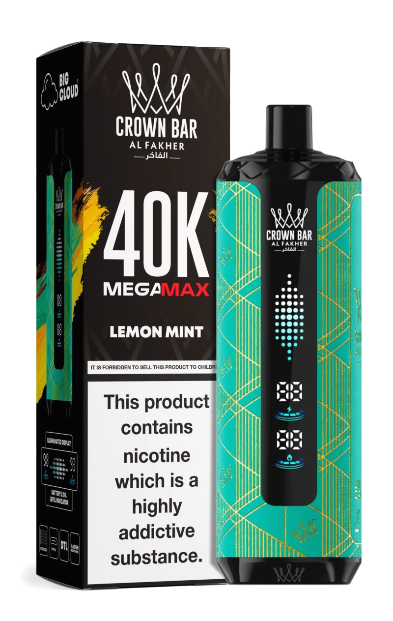 Al Fakher Mega Max 40000 Puffs Einweg Vape Lemon Mint Disposable Device