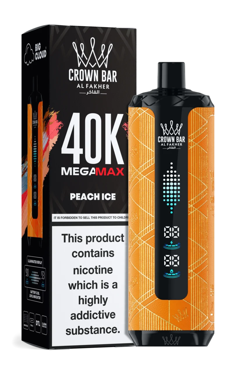 Al Fakher Mega Max 40000 Puffs Einweg Vape Peach Ice Disposable Device