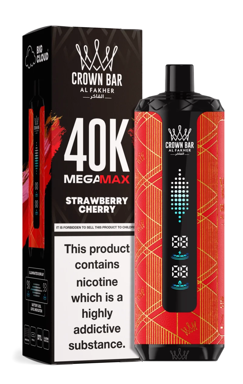 Al Fakher Mega Max 40000 Puffs Einweg Vape Strawberry Cherry Disposable Device