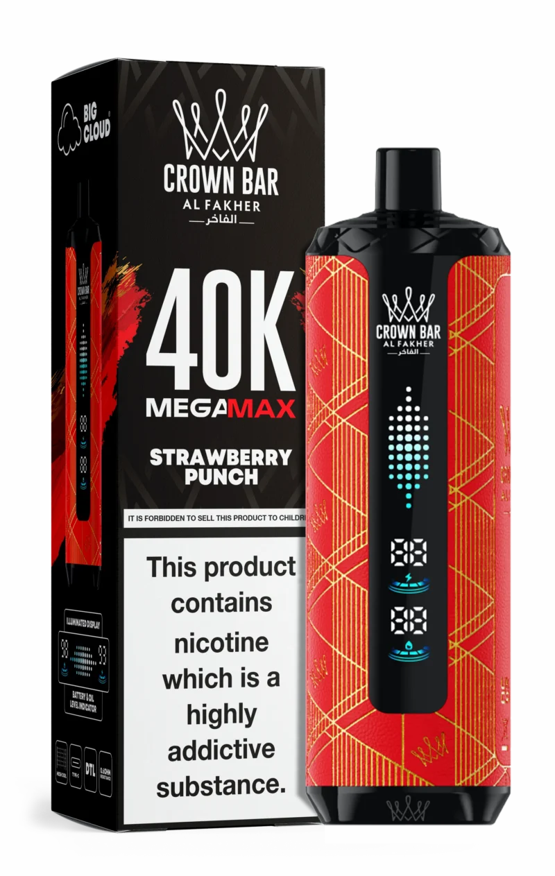 Al Fakher Mega Max 40000 Puffs Einweg Vape Strawberry Punch Disposable Device