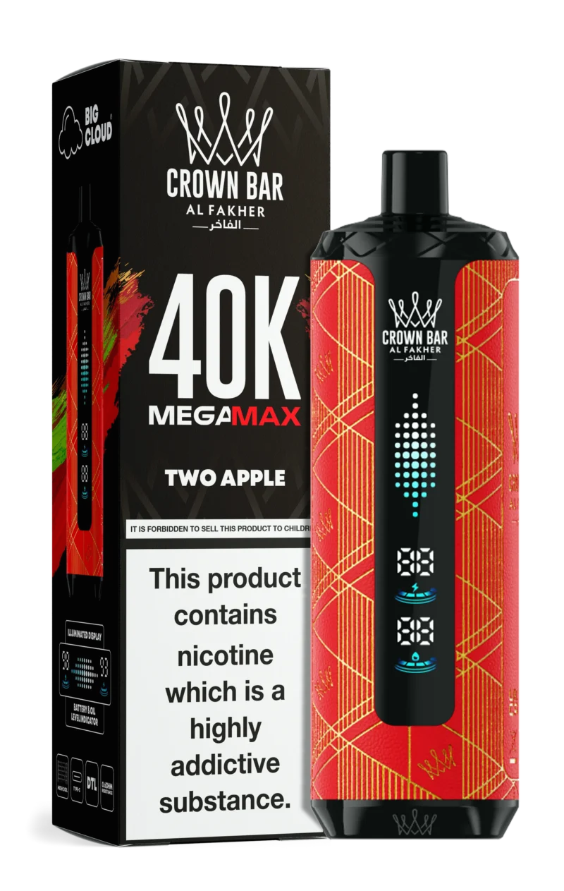 Al Fakher Mega Max 40000 Puffs Einweg Vape Two Apple Disposable Device