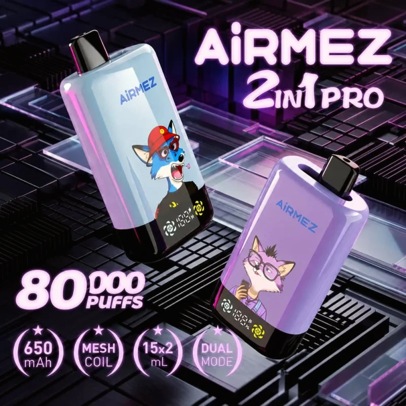 Airmez Fox 2 In 1 Pro 80k Puffs Einweg Vape Main Image Disposable Device