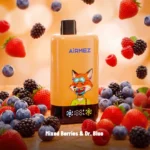 Airmez Fox 2 In 1 Pro 80k Puffs Einweg Vape Mixed Berries Dr. Blue Disposable Device