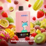 Airmez Fox 2 In 1 Pro 80k Puffs Einweg Vape Strawberry Raspberry Love 66 Disposable Device