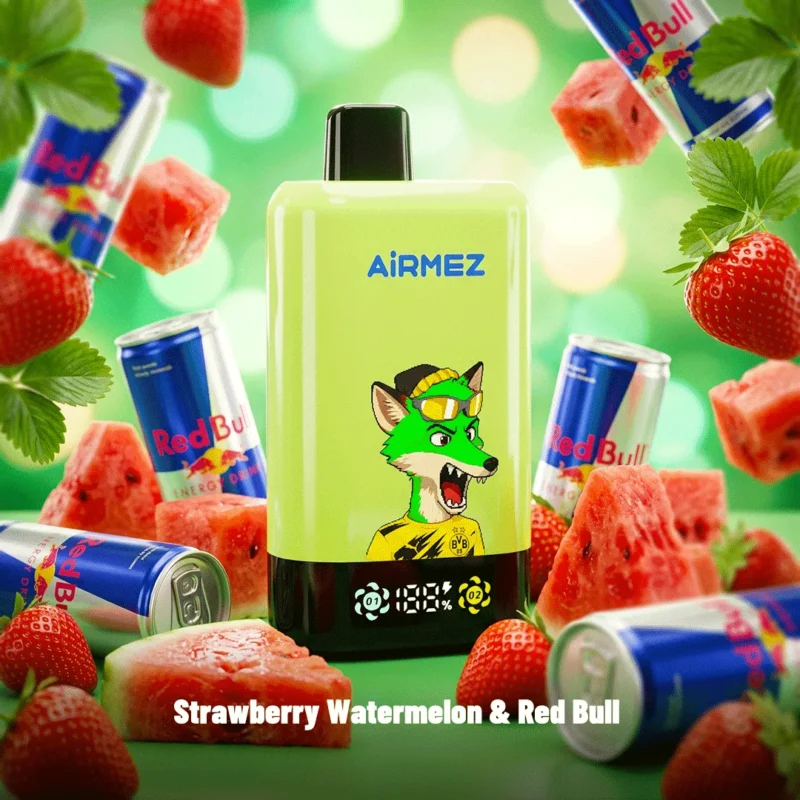 Airmez Fox 2 In 1 Pro 80k Puffs Einweg Vape Strawberry Watermelon Red Bull Disposable Device