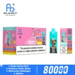 Fumot Eco 80k 80000k Puffs Einweg Vape Grape Gummy Bear Blueberry Hubba Bubba Watermelon Bubblegum Skittles