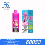 Fumot Eco 80k 80000k Puffs Einweg Vape Magic Love Kiwi Passion Fruit Guava Dragonfruit Raspberry Lemon Lime 2 Disposable
