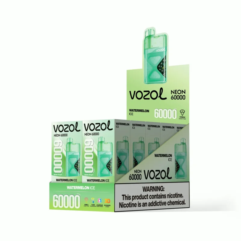 Vozol Neon 60,000 60k Puffs Disposable Vape Watermelon Ice Disposable Device