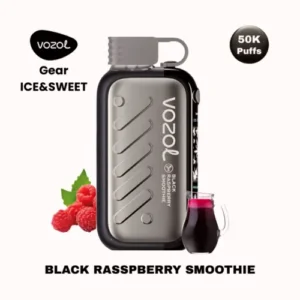 Vozol Gear 50000 Puffs Einweg Vape Black Rasspberry Smoothie Disposable Device
