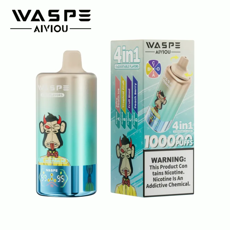 Waspe 100k Puffs Einweg Vape Juicy Peach Lcetropical Fruitfruit Blastpeach Berry 2 Disposable Device