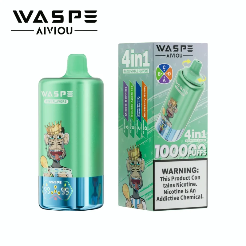 Waspe 100k Puffs Einweg Vape Mixed Berriesdouble Apple Lceblueberry Raspberryblueberry Honey 2 Disposable Device