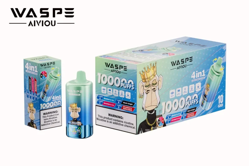 Waspe 4in1 100000 Puffs Einweg Vape Blueberry Lceblack Knightstrawberry Lcestrawberry Watermelon 3 Disposable Device