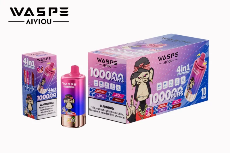 Waspe 4in1 100000 Puffs Einweg Vape Strawberryraspberrycherrycrazy Cherry Lceblue Lcecola Lce 3 Disposable Device